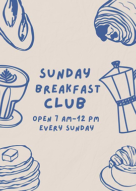 Sunday Breakfast Club Poster