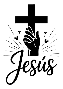 Jesus Cross Hand Hearts