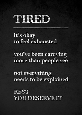 Tiredness and Rest Quote