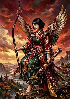 Japanese Archer with Wings