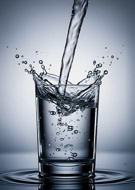 Water Pouring into Glass