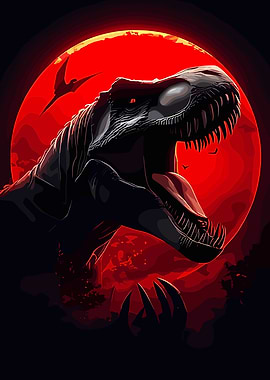 Tyrannosaurus Rex and Pterodactyls