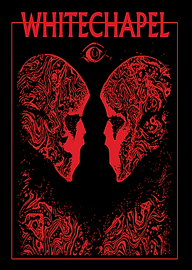 Whitechapel band poster with abstract faces