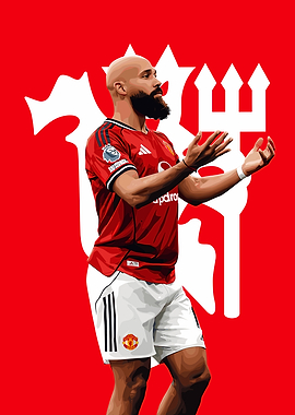 Football Player with Manchester United Logo