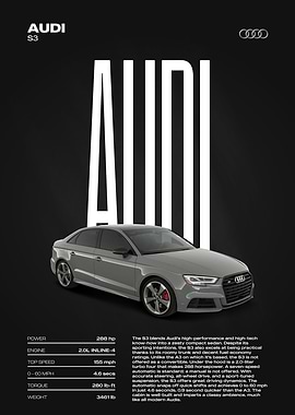 Audi S3 Car Poster