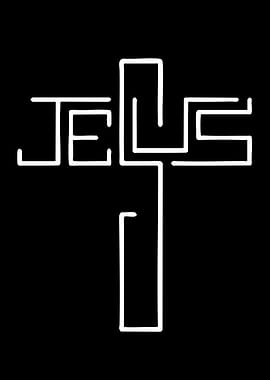 Jesus Cross Text Art
