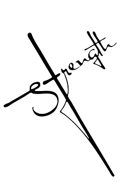 Strength Cross Text Art