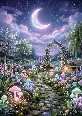 Enchanted Garden at Night