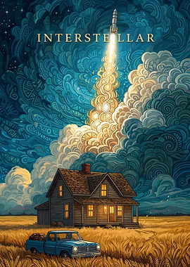 Interstellar Rocket Launch from Farmhouse