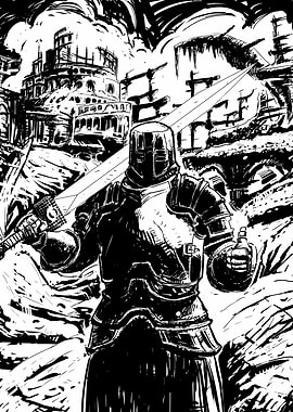 Knight with Greatsword in Ruined City
