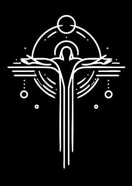 Cosmic Figure with Open Arms