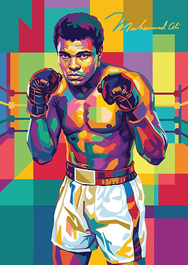Muhammad Ali Pop Art Portrait