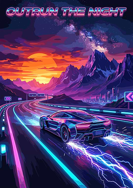 Outrun Night Car