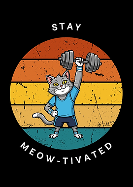 Cat Lifting Weights