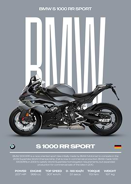 BMW S 1000 RR Sport Motorcycle Poster