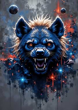 Aggressive Hyena in Cosmic Setting