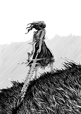 Warrior Woman with Giant Sword