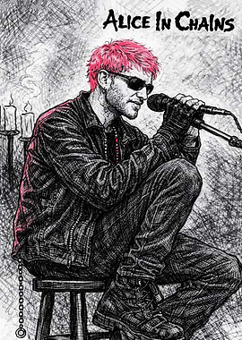Alice In Chains Singer with Pink Hair
