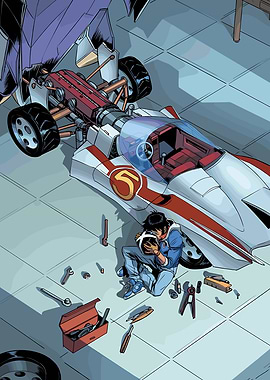 Speed Racer Working on Mach 5