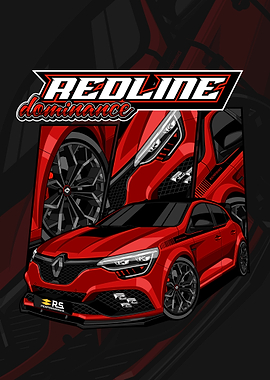 Renault Megane RS Redline Dominance Car Art