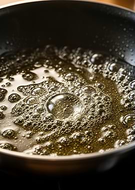 Bubbling Oil in a Pan