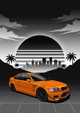 Orange BMW M3 E46