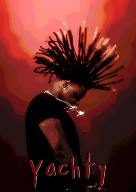 Yachty with Red Background