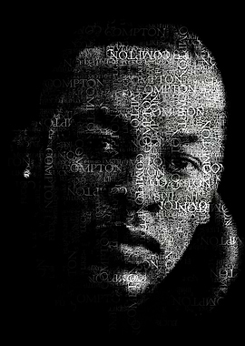 Dr. Dre Compton Text Portrait