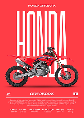 Honda CRF250RX Motorcycle Poster
