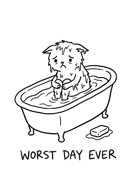 Sad Cat in a Bathtub