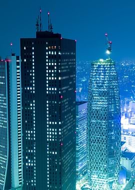 Modern Cityscape at Night