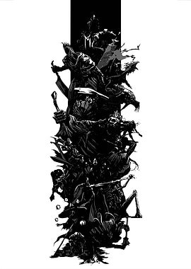 Dark Fantasy Character Collage