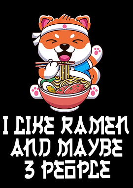 Shiba Inu Eating Ramen