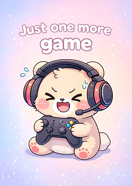 Cute Bear Gamer