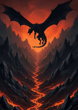Dragon Over Lava Valley