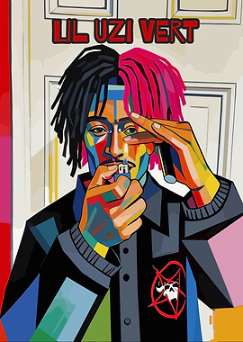 Lil Uzi Vert Pop Art Portrait