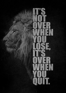 Lion and Inspirational Quote