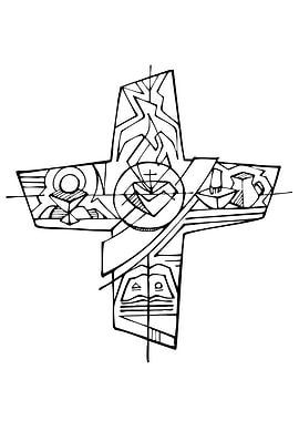 Abstract Christian Cross Symbol
