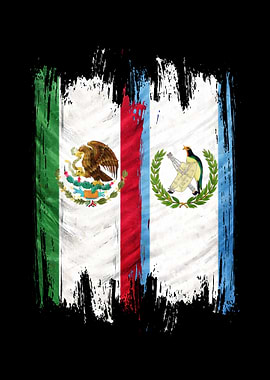Mexican and Guatemalan Flags