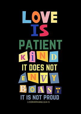Love is Patient Bible Verse