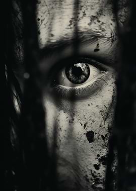 Close-up of a Grungy Eye