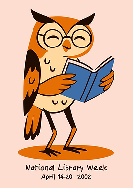 Owl Reader Poster Print