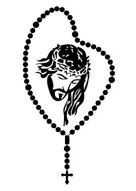 Jesus Rosary Tattoo Design