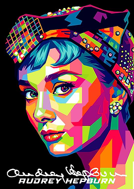 Audrey Hepburn Pop Art Portrait