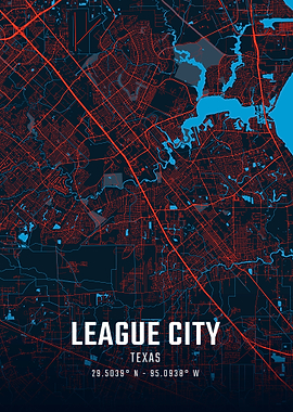 League City Texas City Map