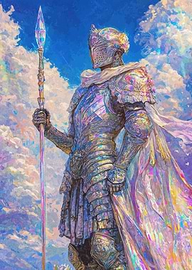 Knight in Iridescent Armor