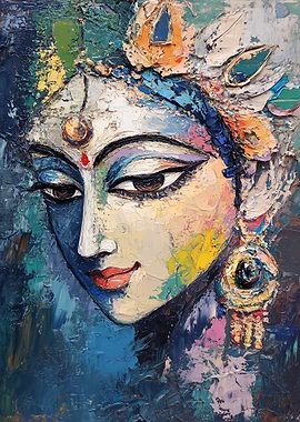 Vibrant Portrait of a Goddess