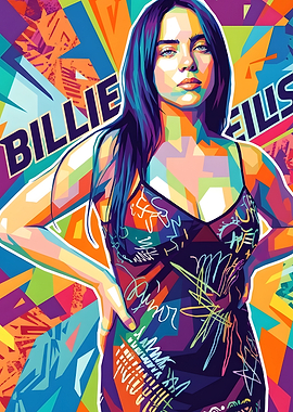 Billie Eilish Pop Art Portrait