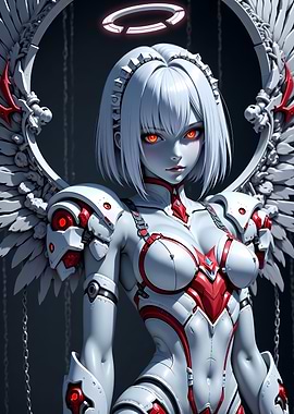 Cyberpunk Angel Warrior