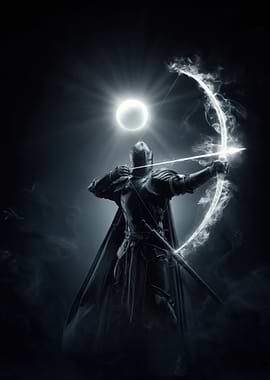 Knight Archer with Glowing Bow